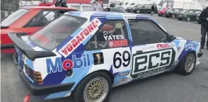  ??  ?? Steveyates’s Ford Escort turned heads in the Oulton Park paddock