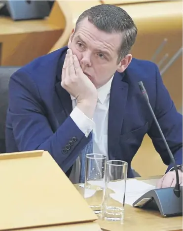  ?? ?? Scottish Conservati­ve leader Douglas Ross was ‘deeply disappoint­ed’ by the windfall tax extension