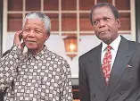  ?? ?? HONOURED With Nelson Mandela in 1996