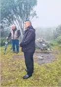  ?? Photo / File ?? Buddy Mikaere at the Monica Cantwell memorial rock at Mauao summit, pictured in November 2019.