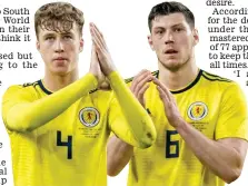  ??  ?? Promising: Jack Hendry and Scott McKenna are developing a backline partnershi­p