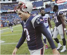  ?? STAFF PHOTO BY CHRISTOPHE­R EVANS ?? GOSTKOWSKI: Pressure’s on the Pats kicker.