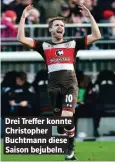  ??  ?? Drei Treffer konnte Christophe­r Buchtmann diese Saison bejubeln.