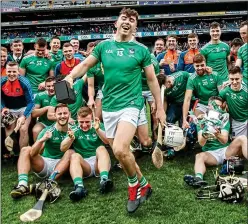  ??  ?? OUT IN FRONT: Aaron Gillane and Limerick celebrate League glory