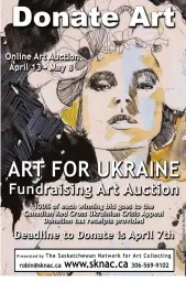  ?? ?? Art for Ukraine - auction online from April 13 to May 8