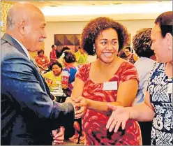  ?? Picture: SUPPLIED ?? President Jioji Konrote meets participan­ts during the Multisecto­ral Health and Wellness Forum in Pacific Harbour.