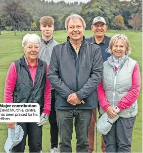  ?? ?? Major contributi­on David Murchie, centre, has been praised for his efforts