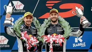  ?? GETTY IMAGES ?? Earl Bamber, left, and Shane van Gisbergen have already tasted success this year.