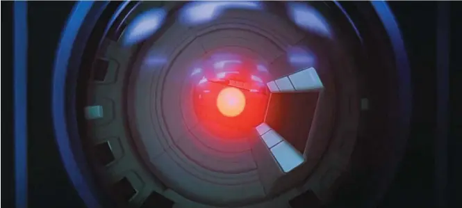  ?? WARNER HOME VIDEO ?? Sintético. A performanc­e desapaixon­ada de Douglas Rain como o computador HAL 9000 foi incluída tardiament­e no processo de pós-produção do épico espacial de Stanley Kubrick