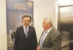  ?? (Courtesy Alon Goldman) ?? POLISH PRESIDENT Andrzej Duda (left) with Alon Goldman in Jerusalem.