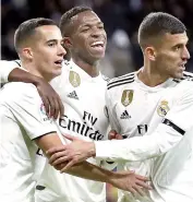  ?? — AP ?? Real Madrid face Real Betis in their La Liga match at the Estadio Benito Villamarín in Sevilla on Sunday.
