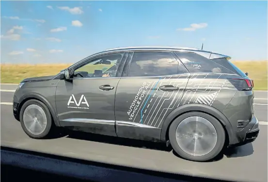  ??  ?? AVA. Autonomous Vehicle for All o Vehículos Autónomos para Todos, así se denomina el programa que está llevando a cabo el grupo PSA.