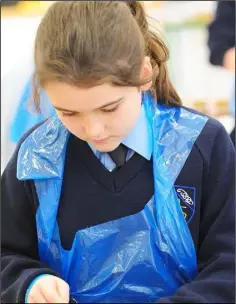  ??  ?? Sarah McMahon at the Kater 4 Kidz Cookery and Nutrition Academy at Scoil Mhuire na nGael.