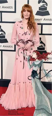  ??  ?? Florence Welch at the recent Grammy Awards