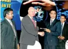  ??  ?? Edexcel Internatio­nal Director Patrick Casey exchanging the MoU with ESOFT Institute of Computer Studies Managing Director Dr. Dayan Rajapaksa in the presence of ESOFT Internatio­nal Education Institute Chief Executive Officer Dr. Prasanna Lokuge...