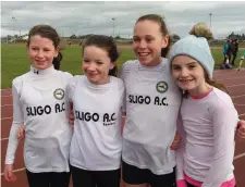  ??  ?? The U13 girls team: Maedbh McLoughlin, Rebecca Gilroy, Orna Murphy and Blaine Heekan