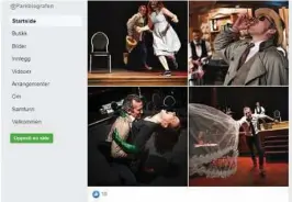  ?? FOTO: SKJERMDUMP FACEBOOK ?? SAMMENHENG: Her i Facebook-reklamen er bildet i kontekst med andre teaterbild­er. Parkbiogra­fen-sjefen mener det er tydelig at bildet er fra en forestilli­ng.