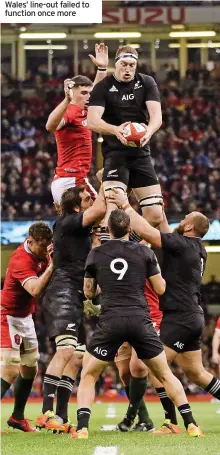  ?? ?? Wales’ line-out failed to function once more