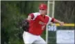  ?? GENE WALSH — MEDIANEWS GROUP ?? Souderton’s Jordan Morales, pictured here against CB South April 30, 2019, and Luke Taylor combined to hold Spring-Ford to four hits and one run in the Indians’ district win Wednesday.