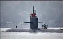  ?? ?? VIGILANT: More Nato subs are patrolling after underwater attacks on infrastruc­ture such as the Nord Stream pipeline, right
