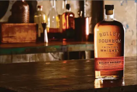  ?? Diageo / Contribute­d photo ?? Diageo, which has offices in Stamford, is the maker of the Bulleit line of whiskeys. The beverage giant sued Stamford-based Deutsch Family Wine & Spirits’ over its Redemption whiskey bottle design.