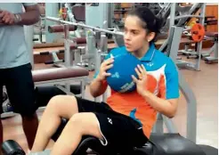  ??  ?? RESILIENT: Saina Nehwal may have dealt with grave injuries, but trains hard to get back into the game, on as well as off the court