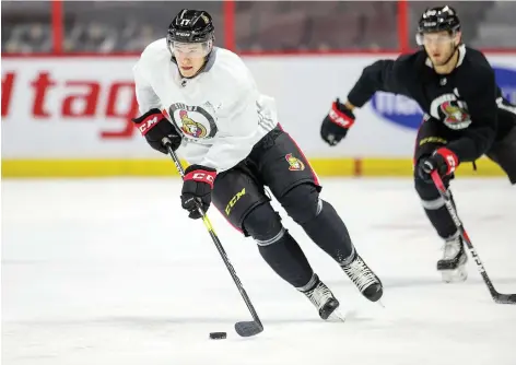  ?? WAYNE CUDDINGTON ?? Senators forward Max McCormick has been a healthy scratch for the past six games, but it’s expected he’ll be back in the lineup for weekend games against Pittsburgh and Boston because of injuries to Matt Duchene and Bobby Ryan. McCormick has scored one goal in 11 outings.