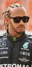  ?? Foto: dpa ?? Lewis Hamilton hatte im Mercedes unge‰ wohnte Probleme.