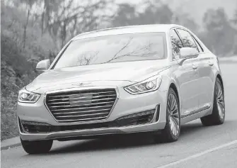  ?? KENT NISHIMURA, LOS ANGELES TIMES ?? In Ultimate guise, the G90 features a V-8 generating 420 horsepower.