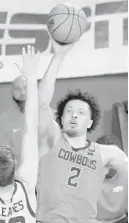  ?? GARETT FISBECK ?? Oklahoma State guard and Montverde Academy alum Cade Cunningham is considered one of the top prospects in the upcoming NBA Draft. The freshman earned first-team All-American honors this season with the Cowboys.
