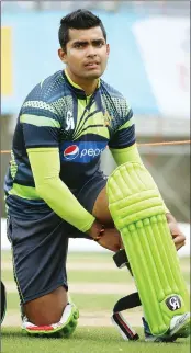  ??  ?? Pakistan wicket keeper-batsman Umar Akmal attends a team training session ahead of their 2015 Cricket World Cup match against South Africa at Eden Park in Auckland on Friday.