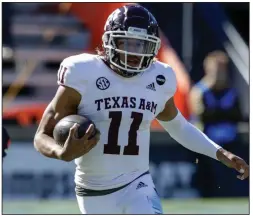  ?? (AP/Butch Dill) ?? Texas A&M quarterbac­k Kellen Mond tweeted “JOKE” after the Aggies were not awarded a spot in the College Football Playoff. A&M will face North Carolina in the Orange Bowl.