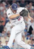  ?? Robert Gauthier Los Angeles Times ?? CLAYTON KERSHAW AVOIDS a single by the Mets’ Curtis Granderson, but he couldn’t avoid another playoff defeat.