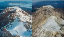  ??  ?? El glaciar Ayoloco hoy ya desapareci­ó, como muestran las imágenes.