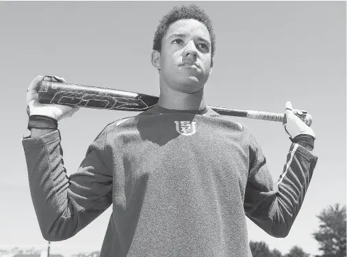  ?? JEFF CHIU / THE ASSOCIATED PRESS ?? University of San Francisco first baseman Manny Ramirez Jr., son of former Major League Baseball slugger Manny Ramirez, works out in San Francisco.
At times when Ramirez Jr. needed a little lift, coach Nino Giarratano pulled out some old highlight...