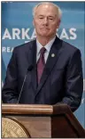  ?? (Arkansas Democrat-Gazette/ John Sykes Jr.) ?? A broad mask mandate breeds resistance and “throws the whole thing in shambles,” Gov. Asa Hutchinson insisted during Thursday’s briefing.