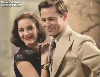  ??  ?? Marion Cotillard and Brad Pitt star