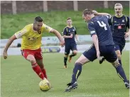  ??  ?? On the attack Albion Rovers’ Scott McBride