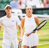  ??  ?? Fightback Jamie Murray and Victoria Azarenka came back from 5-1 down in the final set
