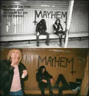  ??  ?? Photos of the true mayhem were recreated for the movie (below)