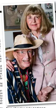  ??  ?? Face of racing: John McCririck McCririck. Above, in poor health with Jenny Pictures: MIRRORPIX/MURRAY SANDERS