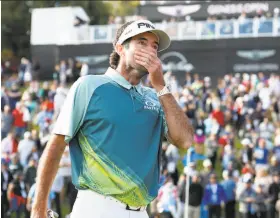  ?? Ryan Kang / Associated Press ?? Bubba Watson broke a two-year victory slump by winning the Genesis Open by two shots. He is the third player with three victories at Riviera Country Club.