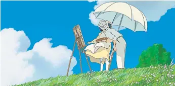  ??  ?? GETTING ANIMATED: Above, a scene from the 2013 feature ‘The Wind Rises’, and, below, ‘The Tale of The Princess Kaguya’, which was nominated for a 2015 Oscar for best animation feature.