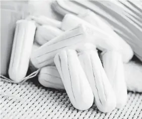  ??  ?? New York effectivel­y ended the tampon tax in 2016, no longer taxing tampons as though they were luxury items.