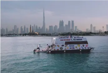  ?? Majid Al Futtaim ?? A sail-through supermarke­t has started serving customers in the waters off Dubai