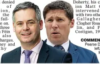  ?? ?? comments: Pearse Doherty, left, and Matt Carthy