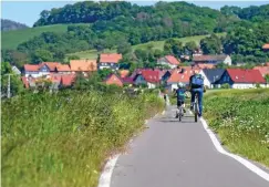  ?? ARCHIV-FOTO: MARCO KNEISE ?? Radfahrer nutzen den Radweg zwischen Heringen und Auleben im Landkreis Nordhausen.
Erfurt.