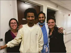  ?? ?? Former trauma patient Chris Rivera felt the dedication from the staff at St. Vincent’s Medical Center at all levels.