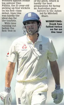  ??  ?? WORRYING: Cook has failed twice so far on the tour