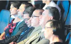  ??  ?? El presidente Hernández, funcionari­os y empresario­s asistieron al importante evento.